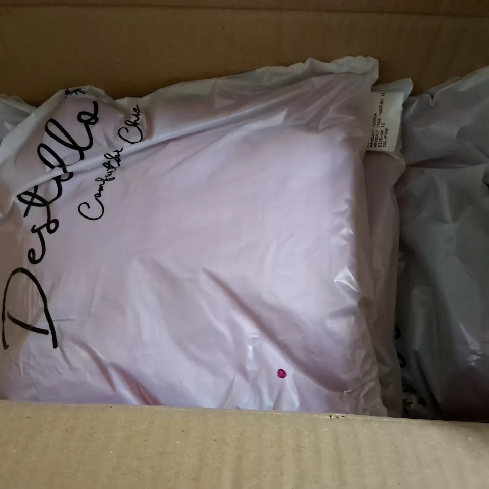 LOT OF APPROXIMATELY 8 BRAND NEW DESTELLO PINK JUMPERS - UK 12