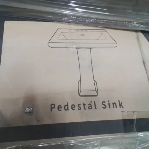 PALLET CONTAINING 5 DEERVALLEY DV-1P521 PEDESTAL BATHROOM SINK BASINS