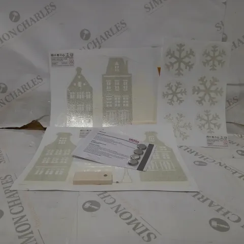 SANTA EXPRESS PRELIT GLITTER WINDOW STICKERS
