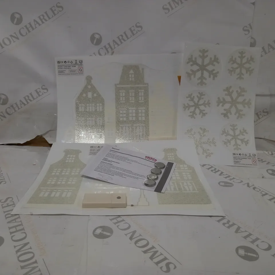 SANTA EXPRESS PRELIT GLITTER WINDOW STICKERS