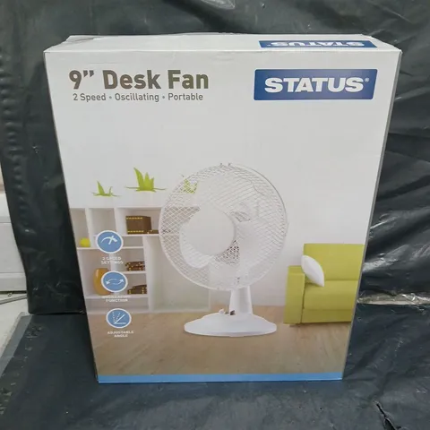 BOXED STATUS 9" DESK FAN