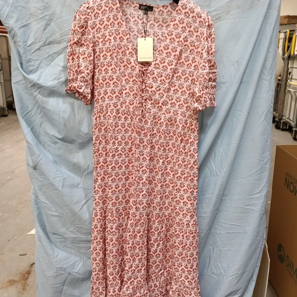 NOBODY'S CHILD FLORAL PRINT DRESS – UK 12 (EU 40, USA 8)