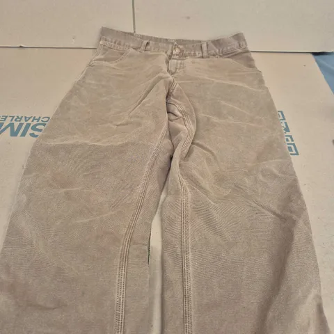 CARHARTT KHAKI TWILL WORK TROUSERS – 32X32