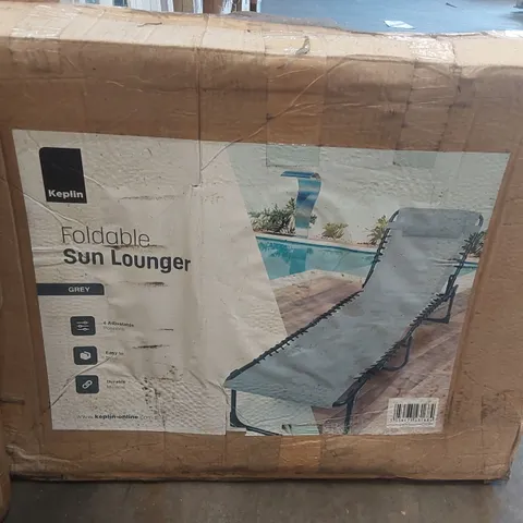 BOXED KEPLIN FOLDABLE SUN LOUNGER -GREY-
