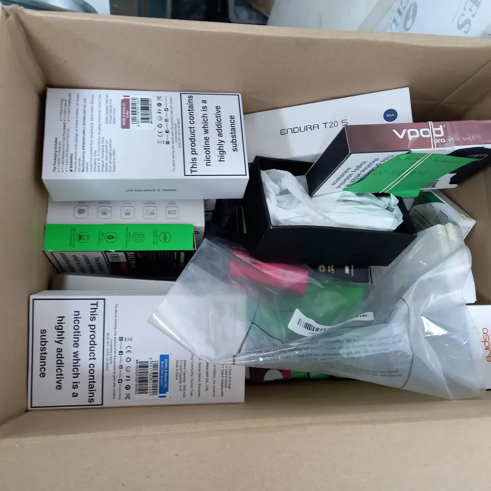 BOX OF 30 ASSORTED E-CIGARATTES TO INCLUDE VAPEROSSO , ASPIRE, INNOKIN ETC.