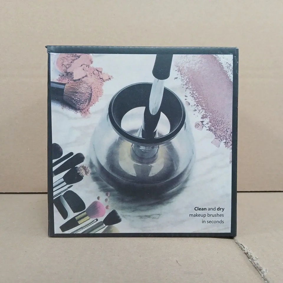 BOX OF APPROXIMATELY 12 UNBRANDED ELECTRIC MAKE-UP BRUSH CLEANER AND DRYERS