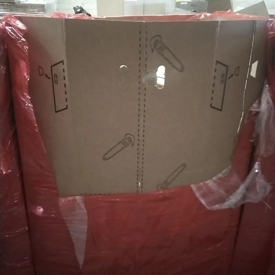 PALLET OF ASSORTED HOUSEHOLD GOODS AND PRODUCTS TO INCLUDE; AIR COOLERS, HEDGE TRIMMERS, BOXED FURNITURE ETC