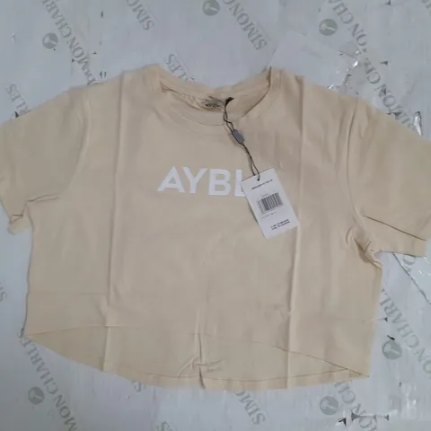 AYBL CROP TSHIRT IN NUDE SIZE M