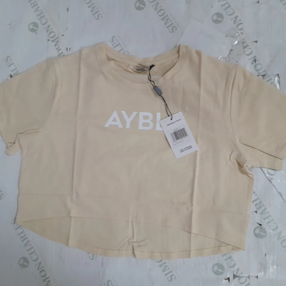 AYBL CROP TSHIRT IN NUDE SIZE M