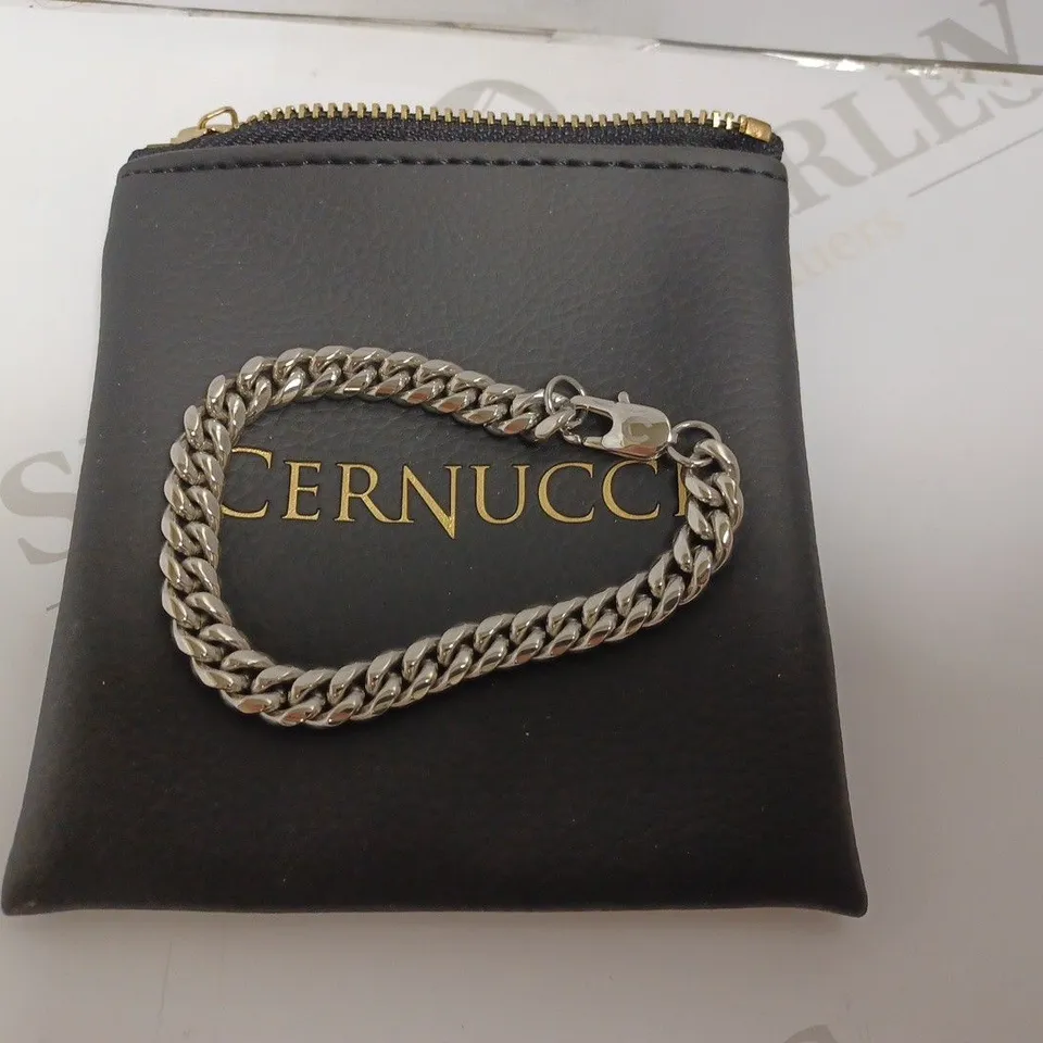 CERNUCCI SILVER EFFECT LINK CHAIN BRACELET