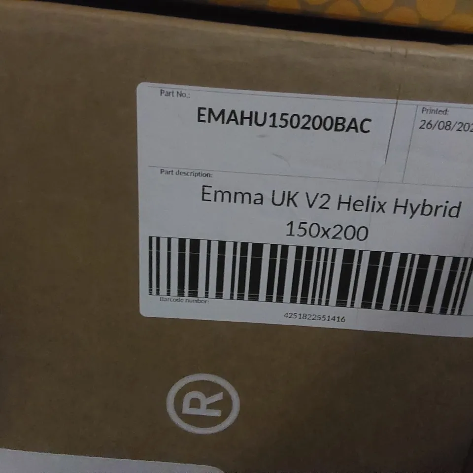 BRAND NEW BOXED EMMA UK V2 HELIX HYBRID 150 x 200 KING SIZE MATTRESS