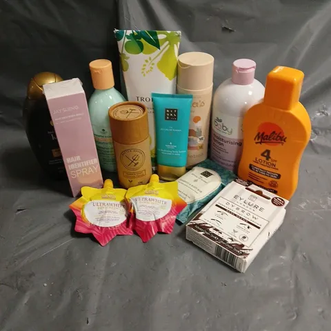 APPROXIMATELY 20 ASSORTED HEALTH & BEAUTY PRODUCTS TO RITUALS... KARMA BODY LOTION, TROPIC NOURISHING HAIR CLEANSER, BATTLE GREEN DRY SHAMPOO, ETC
