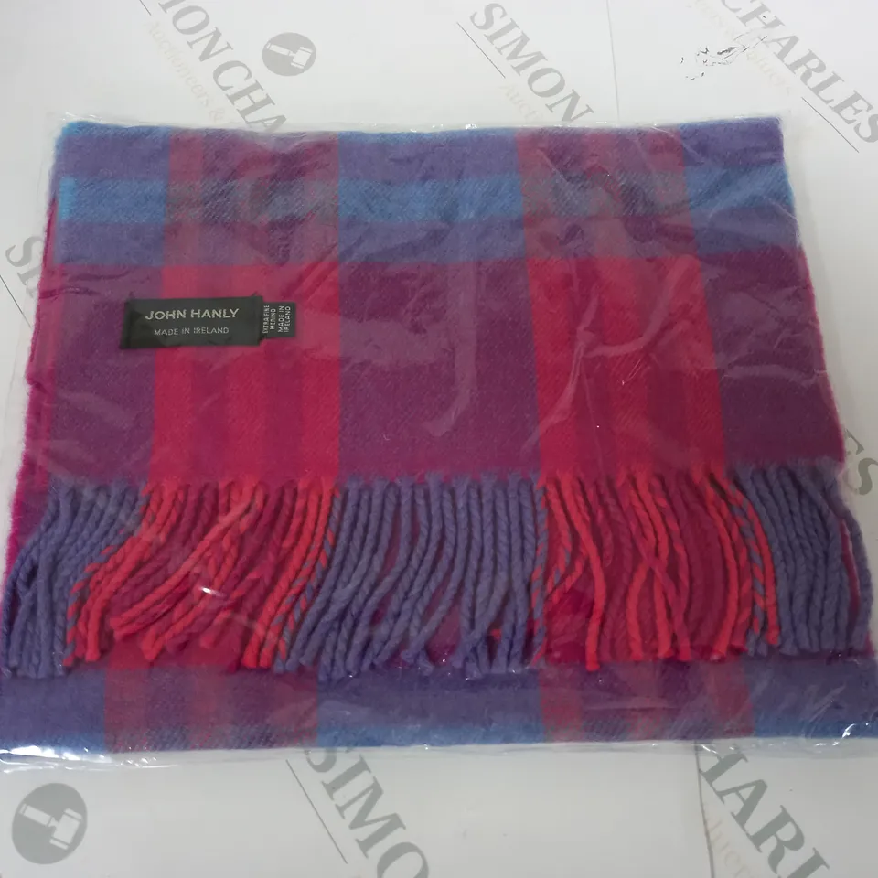 BAGGED JOHN HENLY PINK CHECK SCARF