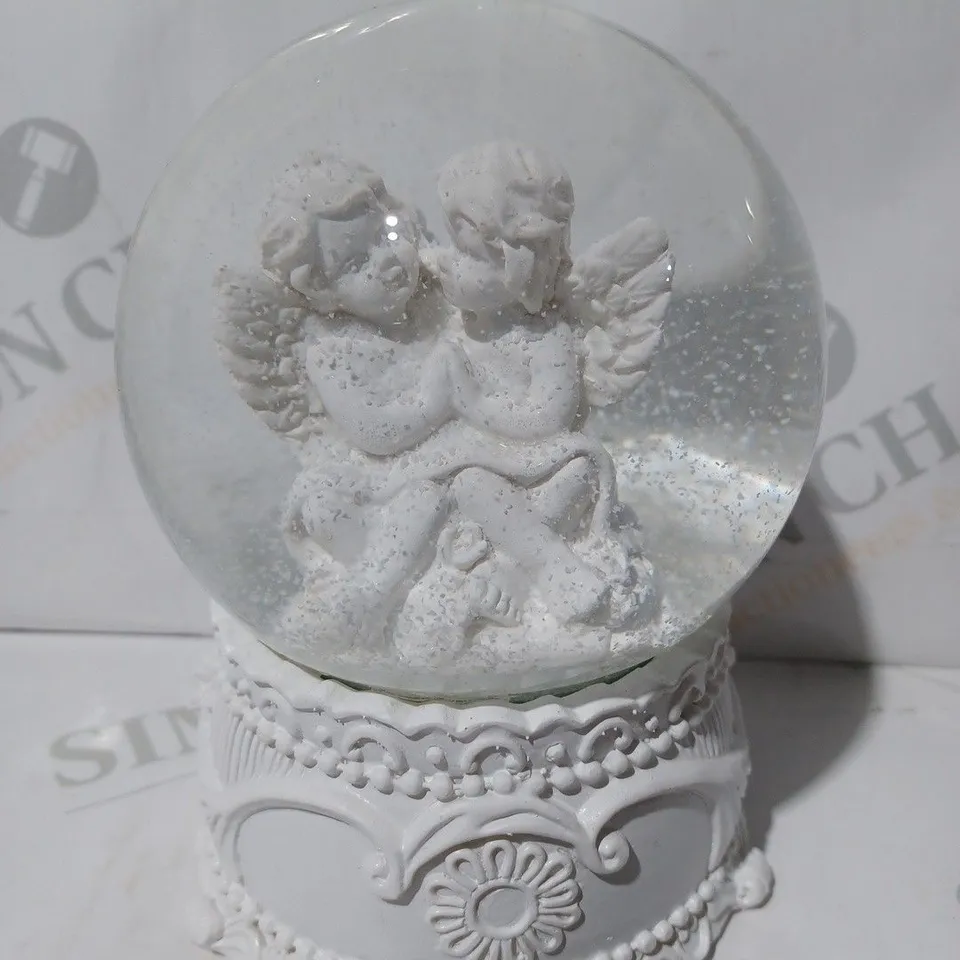 BOXED KIMBIE GUARDIAN ANGEL SNOW GLOBE