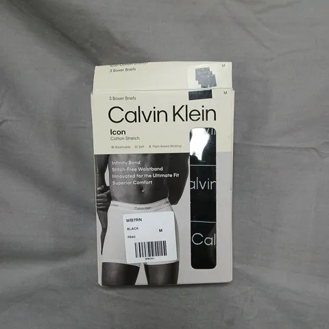 CALVIN KLEIN ICON BOXER BRIEFS 3-PACK – SIZE M