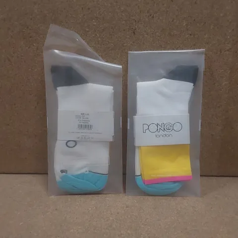 BOX TO CONTAIN A LARGE QUANTITY OF BRAND NEW PAIRS OF PONGO LONDON CYCLING SOCKS // SIZE: L-XL // 1 PAIR PER PACK