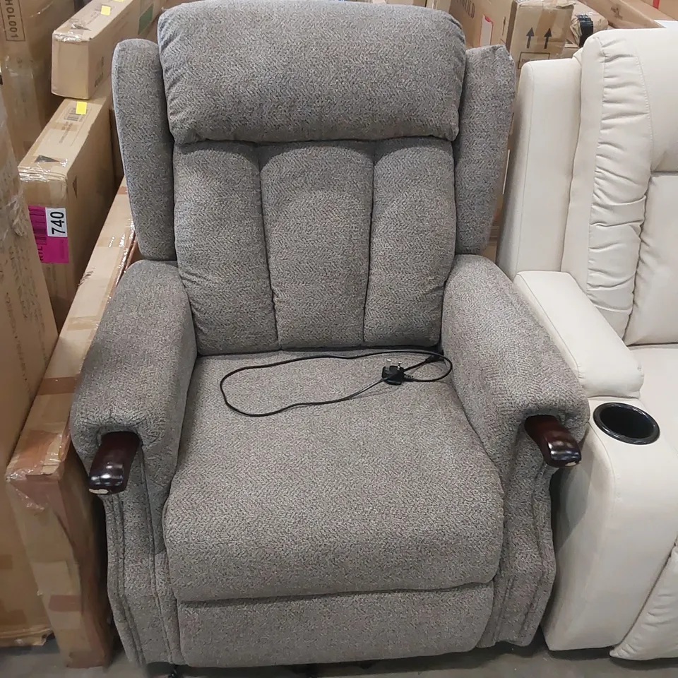 DESIGNER FABRIC UPHOLSTERED ELECTRIC RECLINER EASY CHAIR 