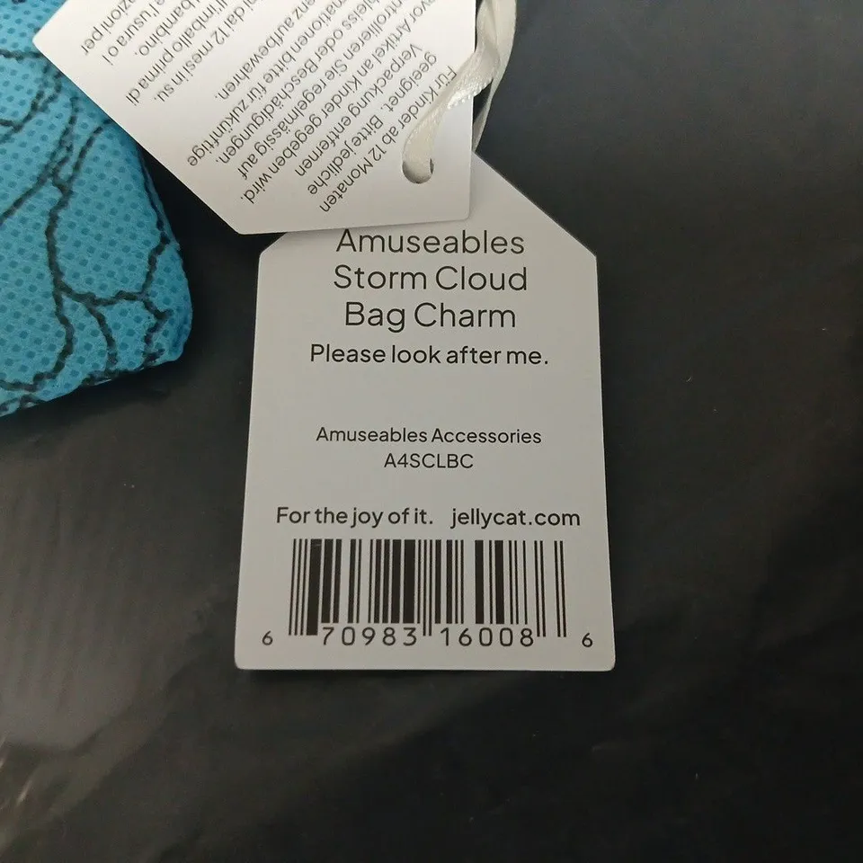 JELLYCAT AMUSEABLES STORM CLOUD BAG CHARM