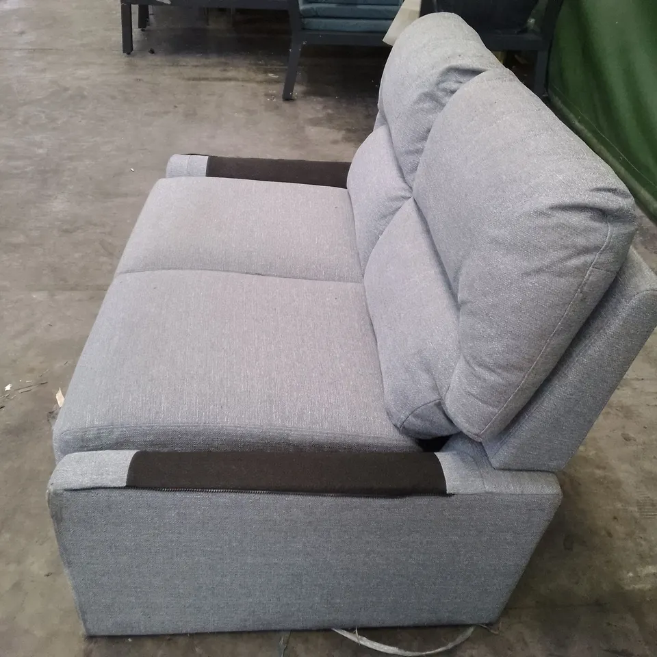 QUALITY DESIGNER 2 SEATER SOFA - GREY FABRIC