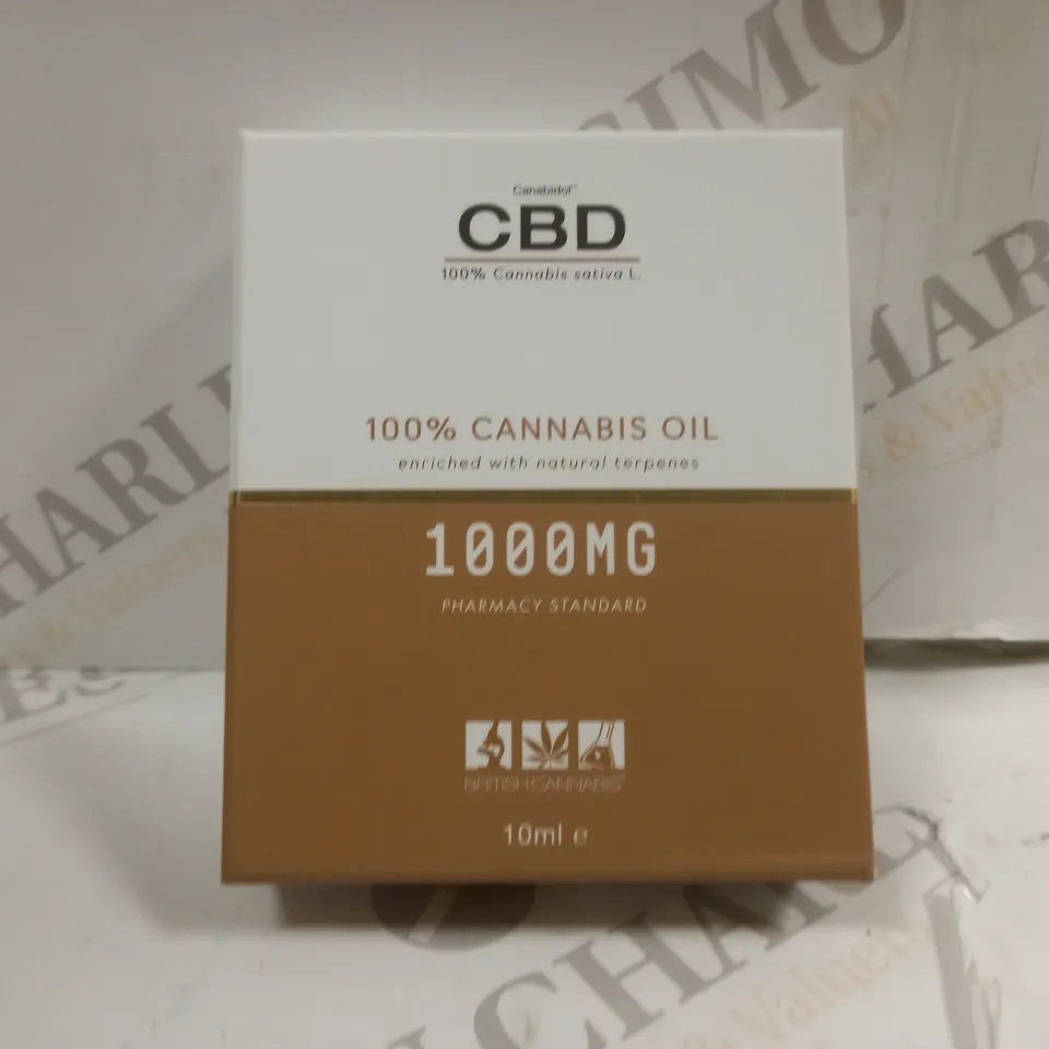 BOX OF 5 X 10ML CANABIDOL CBD 100% CANNABIS OIL 1000MG DROPS