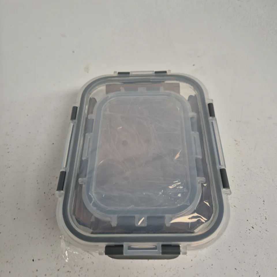 IGLU FOOD CONTAINERS – GLASS WITH BLUE LOCKING LID, 370ML + 1050ML 