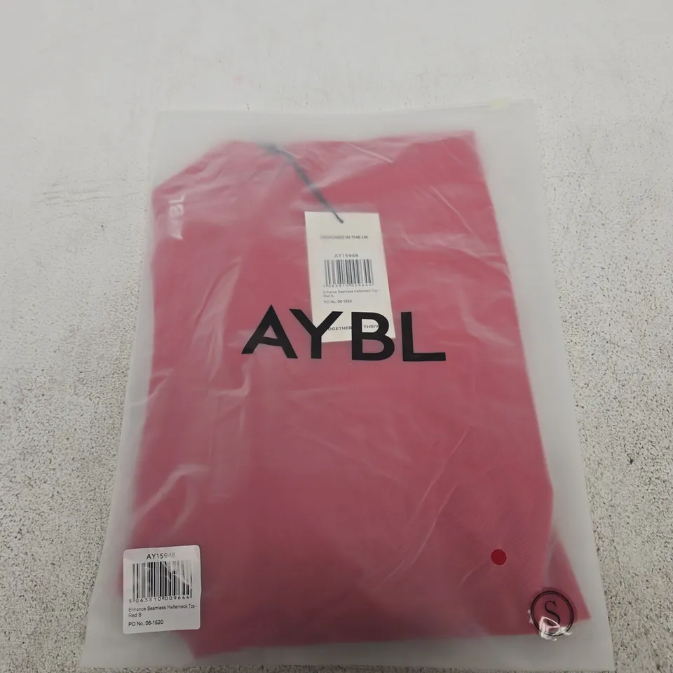 BAGGED AYBL ENHANCE SEAMLESS SPORTS TOP – RED, UK SIZE S