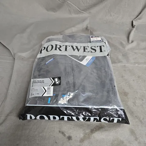 PORTWEST WX3 TROUSERS IN METAL GREY WITH KNEEPADS SIZE 33" SHORT