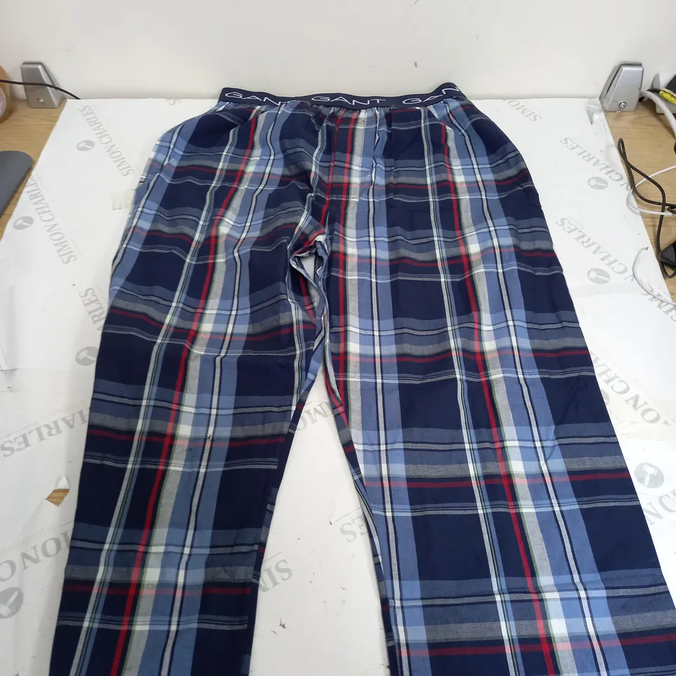 GANT CHECK PJAMA PANTS - CLASSIC BLUE - MEDIUM