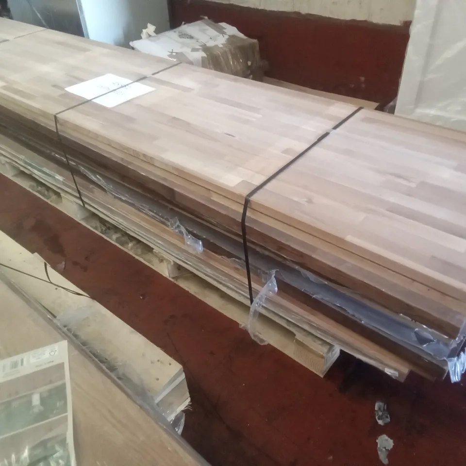 PALLET OF 10 ASSORTED WOODEN WORKTOPS