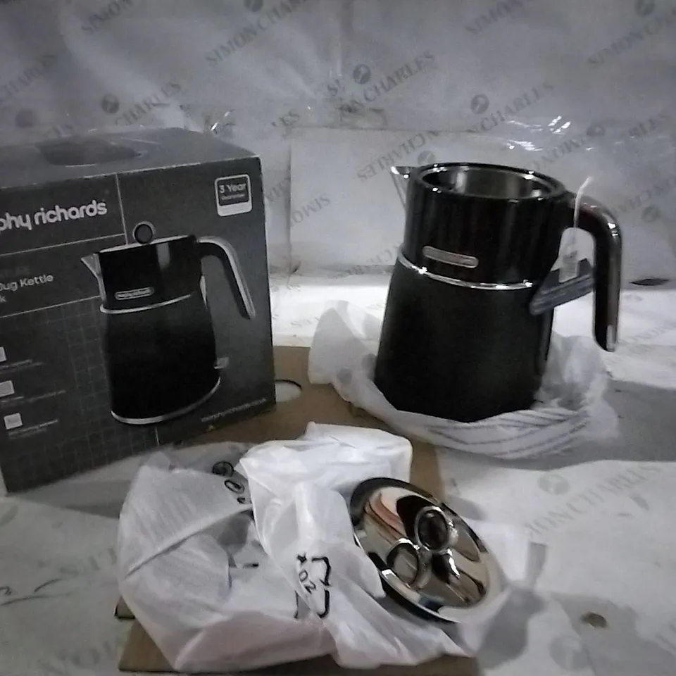 BOXED MORPHY RICHARDS SIGNATURE 1.5L JUG KETTLE- BLACK 