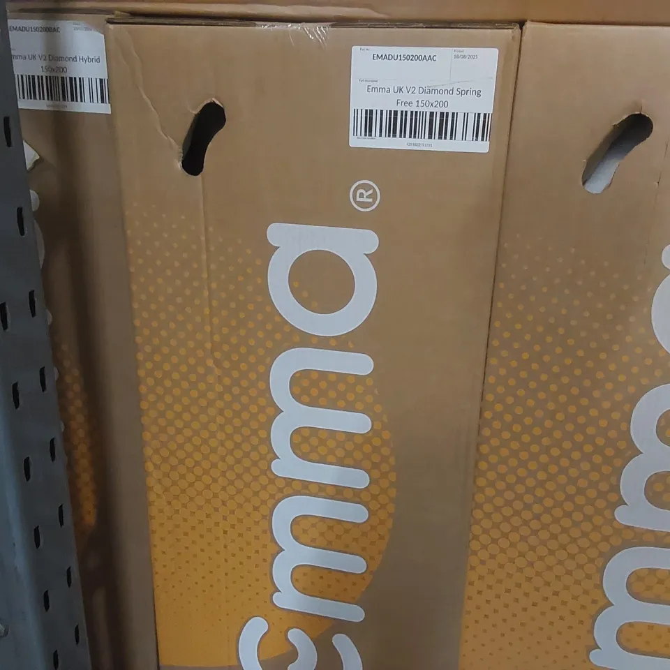 BRAND NEW BOXED EMMA UK V2 DIAMOND SPRING FREE 150 x 200CM KING SIZE MATTRESS 