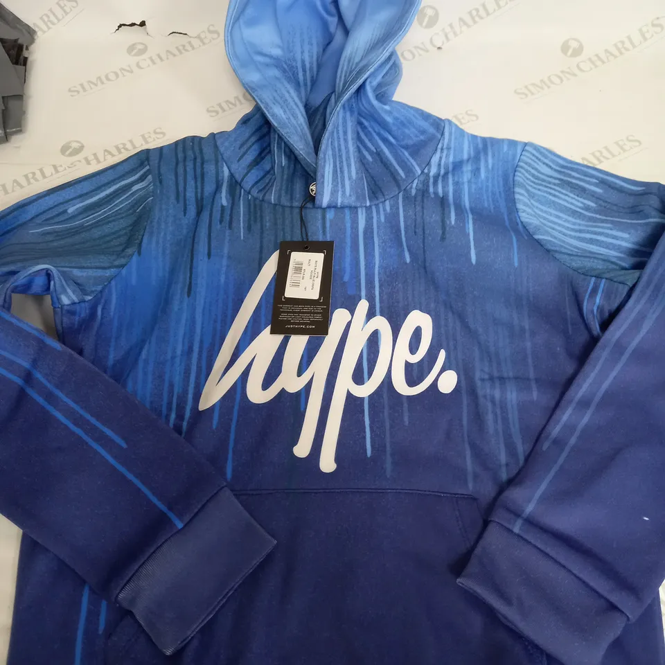 HYPE BOYS MULTI BLUE HOODIE - 14YEARS