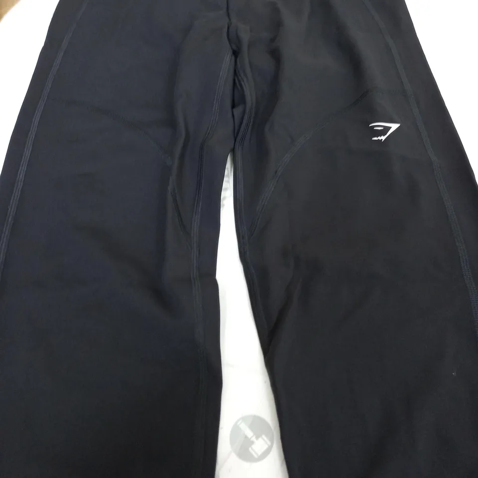 GYMSHARK RUNNING LEGGINGS IN BLACK - LARGE