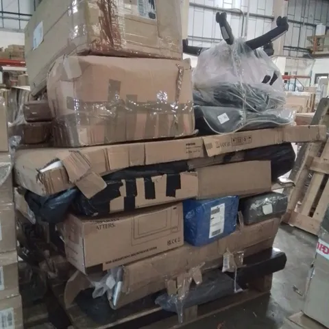 PALLET TO CONTAIN NEO PRODUCTS AND OTHER ASSORTED HOUSEHOLD GOODS TO INCLUDE;STEAM MOP,FULL LENGTH MIRRORS,GAMING CHAIR,MICROWAVE 