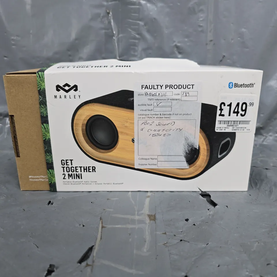 BOXED MARLEY GET TOGETHER 2 BLUETOOTH SPEAKER