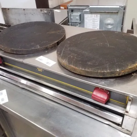 ROLLER GRILL DOUBLE ELECTRIC HOT PLATE WITH TWO ROUND BURNERS 
