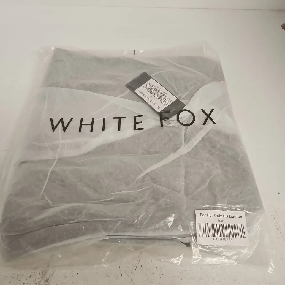 WHITE FOX FOR HER ONLY PU BUSTIER – BLACK - M
