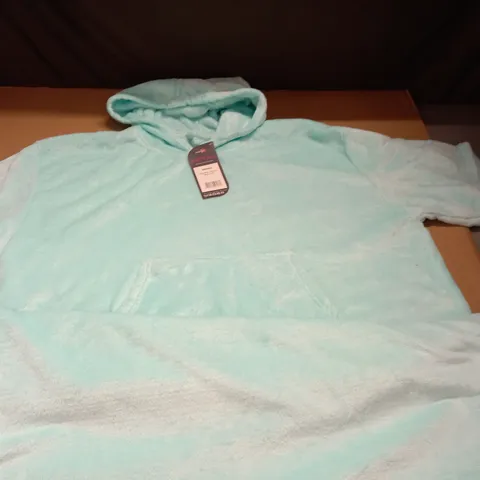 HAPPYFUN PONCHO HOODIE IN MINT - ONE SIZE