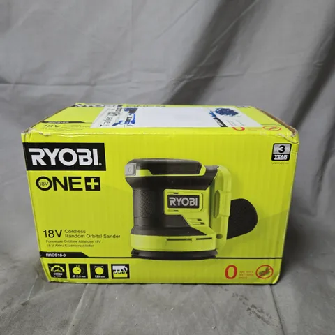 BOXED RYOBI ONE+ CORDLESS RANDOM ORBITAL SANDER