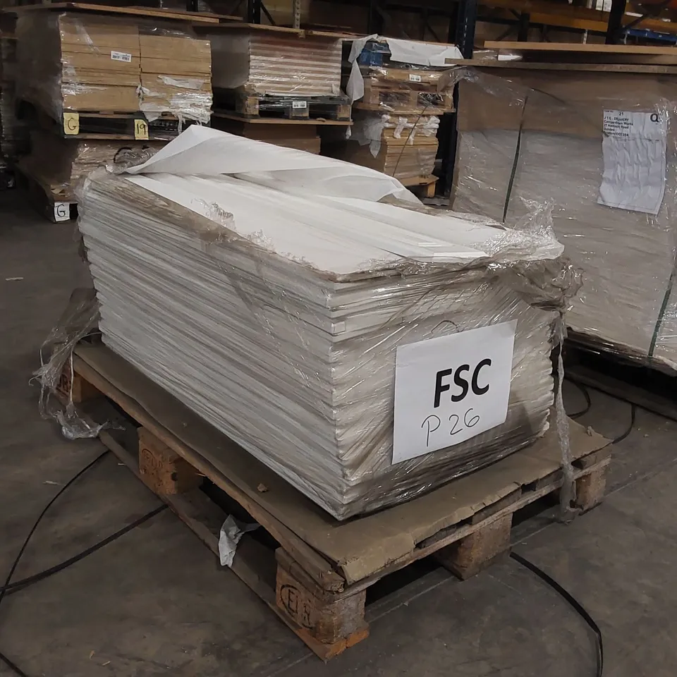 PALLET OF LARGE QUANTITY OF KITCHENS/BEDROOM REPLACEMENT CABINET DOOR/DRAWER/END PANELS IN ASSORTED SIZES 