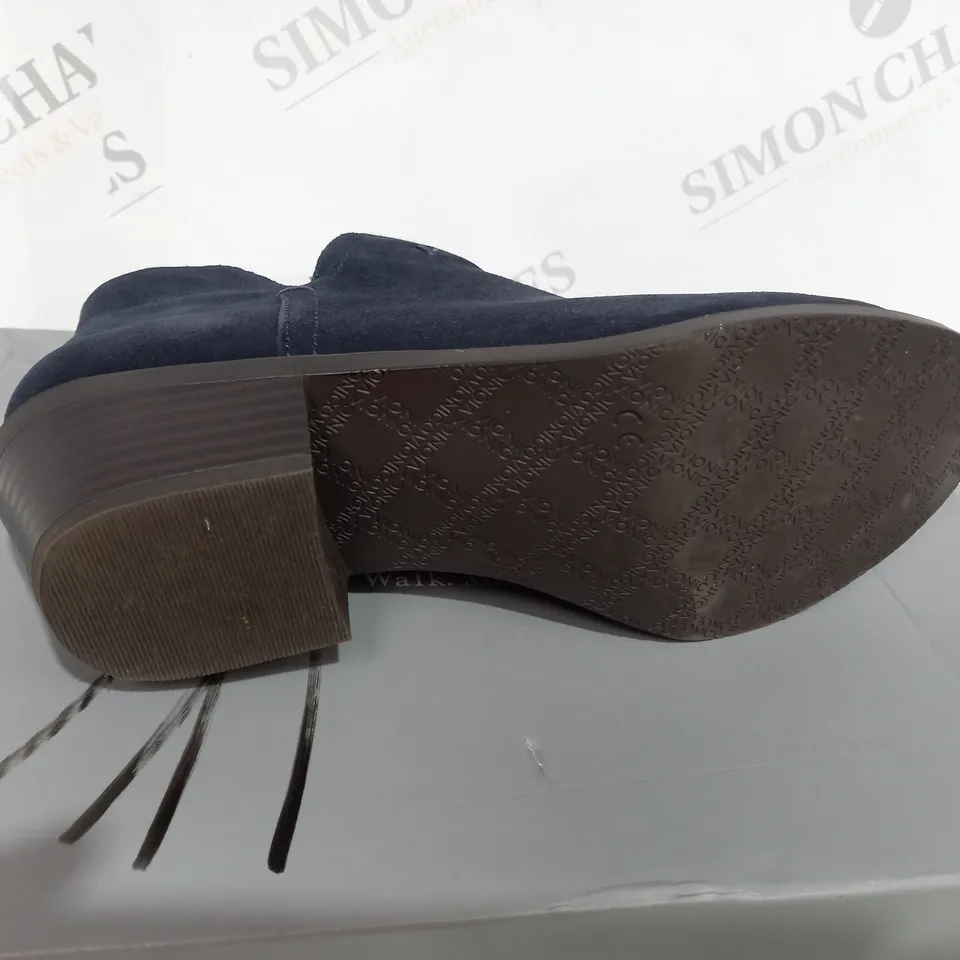  VIONIC FELICITY LIV NAVY ANKLE BOOTS SIZE 4.5