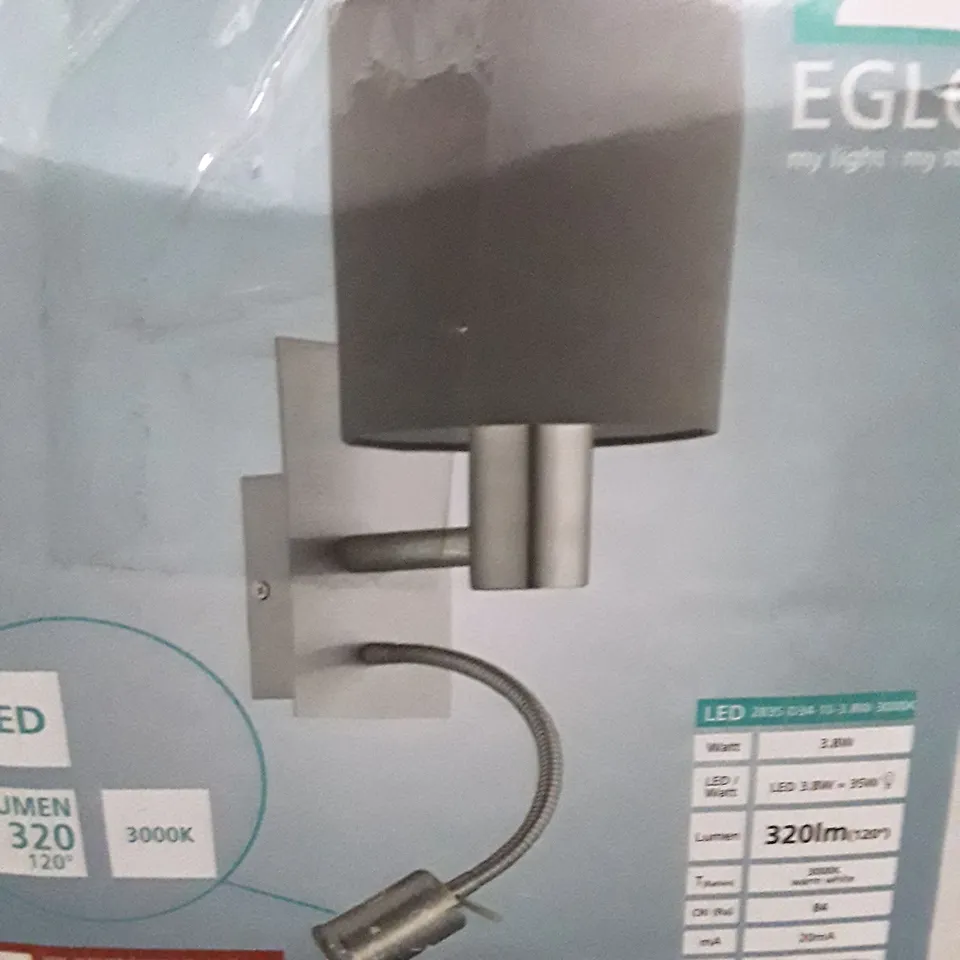 BOXED BEDSWORTH STAINLESS STEEL LED ARMED SCONCE 