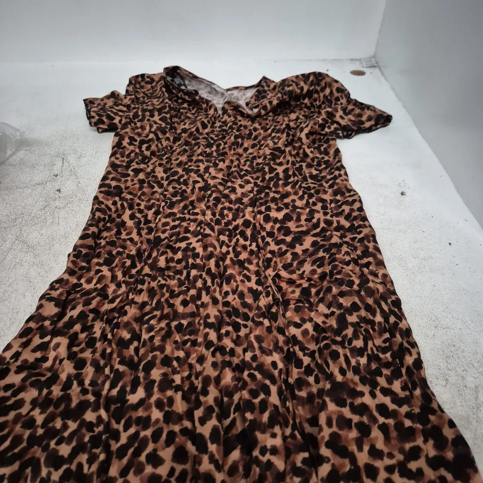 NOBODY'S CHILD GAIA MINI DRESS – LEOPARD PRINT, UK 8