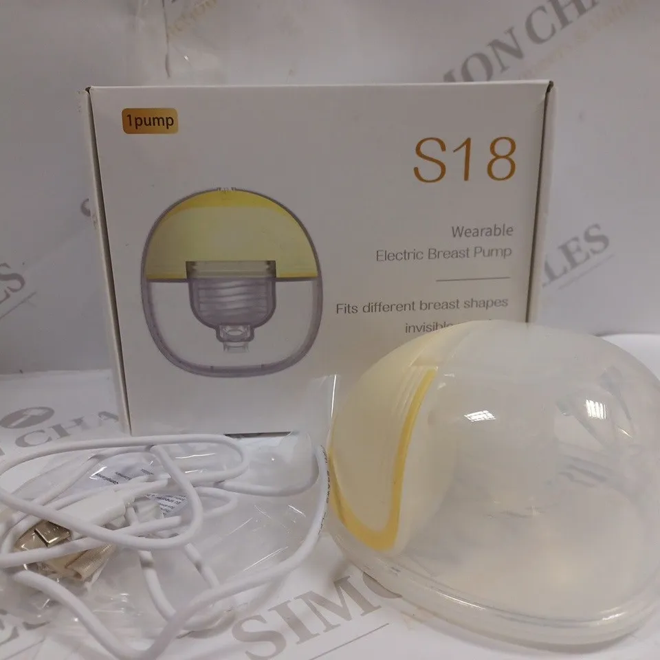 BOXED S18 WEARABLE ELECTRIC BREAST PUMP