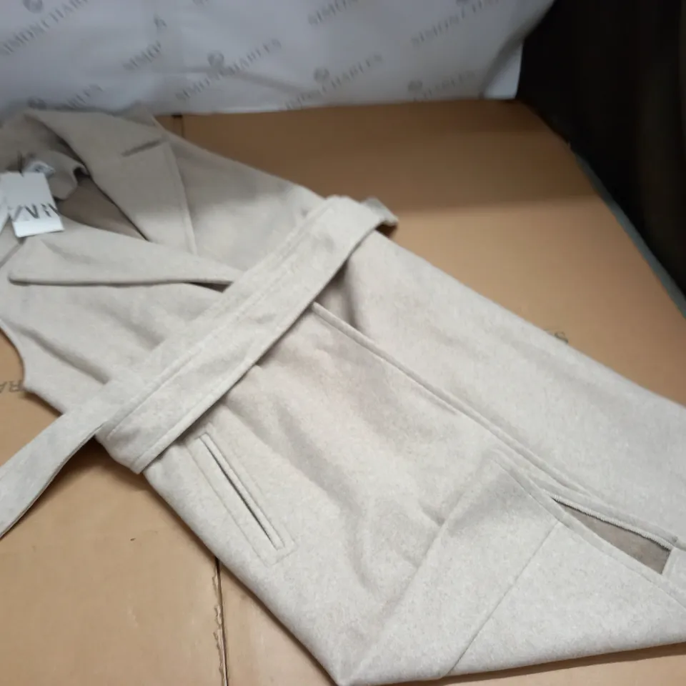 ZARA LONG LINE BELTED GILET - EUR S