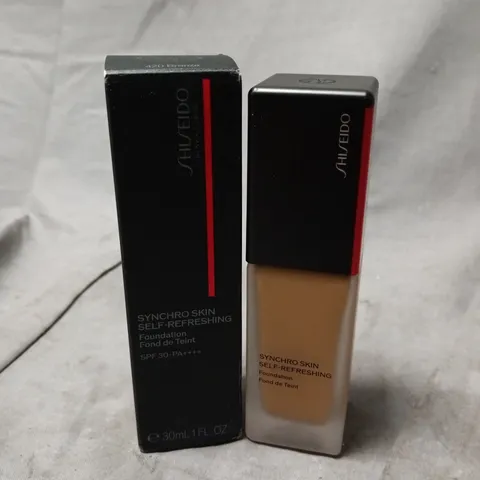 BOXED SHISEIDO SYNCHRO SKIN SELF-REFRESHING FOUNDATION BRONZE (30ML)