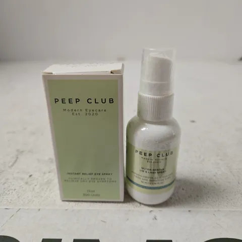 PEEP CLUB MODERN EYECARE INSTANT RELIEF EYE SPRAY & ULTRA GENTLE LID & LASH SPRAY