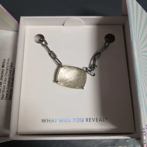 BOMB PARTY NK38779 TRUST THE JOURNEY WITHIN NECKLACE WITH COLOR-CHANGING STONE – 18IN + 2.5IN EXTENDER