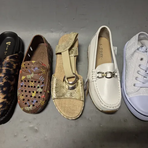 APPROXIMATELY 15 PAIRS OF ASSORTED SHOES TO INCLUDE - BOOTS - SLIPPERS - TRAINERS ETC