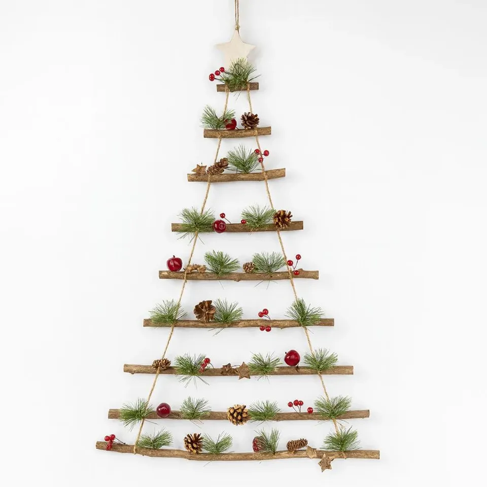 BOXED NEO WOODEN HANGING WALL CHRISTMAS TREE